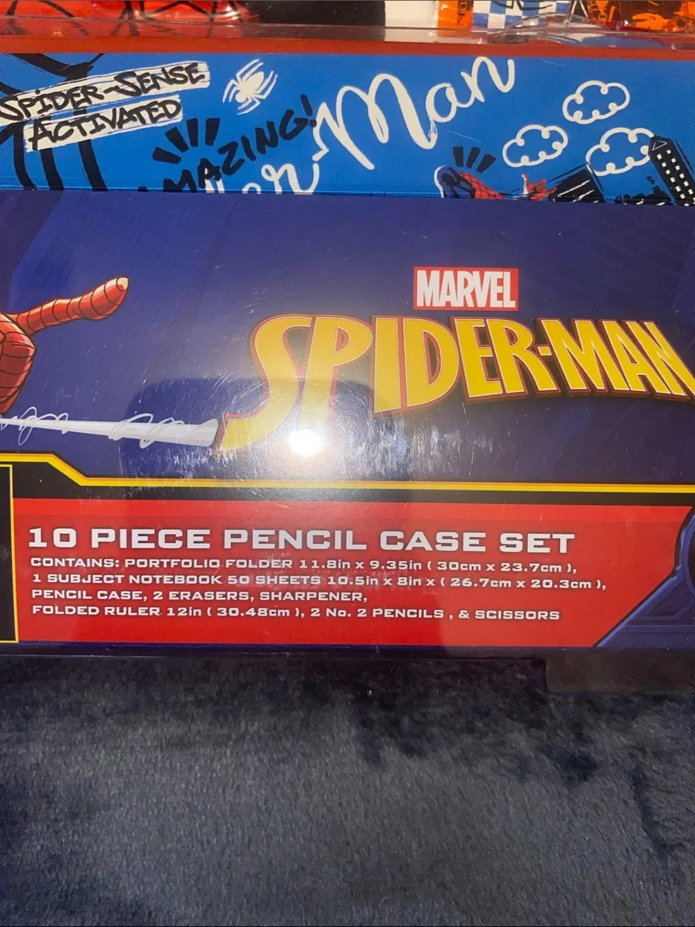 Marvel Spider-Man Blue and Red School Stationery Set